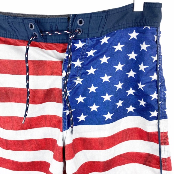 RIP CURL American Flag Swim Trunks Size 28 Small - Picture 5 of 6